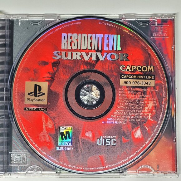 Resident Evil Survivor Playstation 1 ps1 psone reg card - Picture 5 of 6